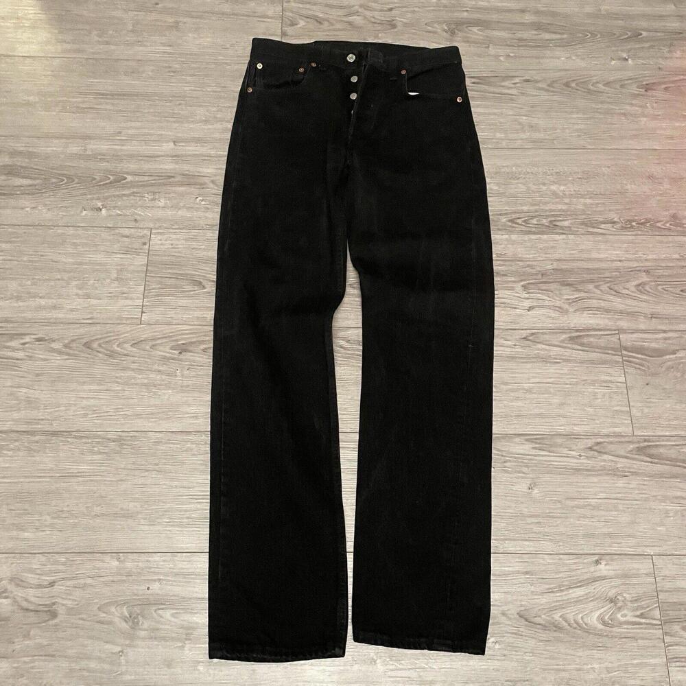 Levis 501 VTG 90s Black Jeans Mens 32 x 34 (31 x 32.5 Actual) - Picture 3 of 9